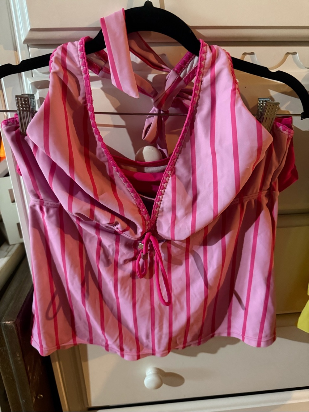 Pink Striped Halter Top